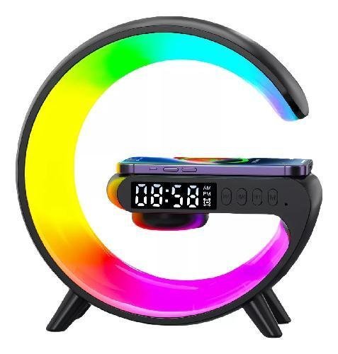 Lampara Buro Mesa Bocina Bluethoot Cargador Inalambrico Led
