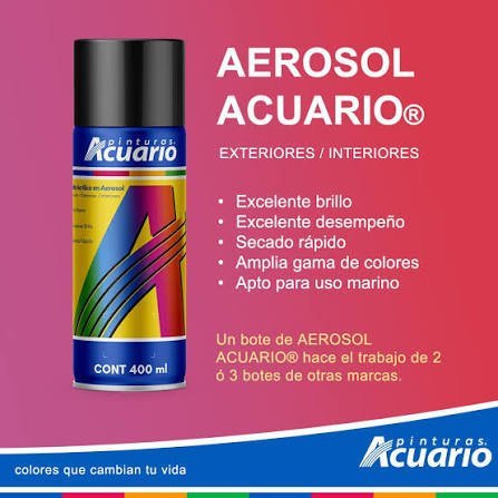 Pintura (Esmalte acrílico) en aerosol, fluorescente, rosa.